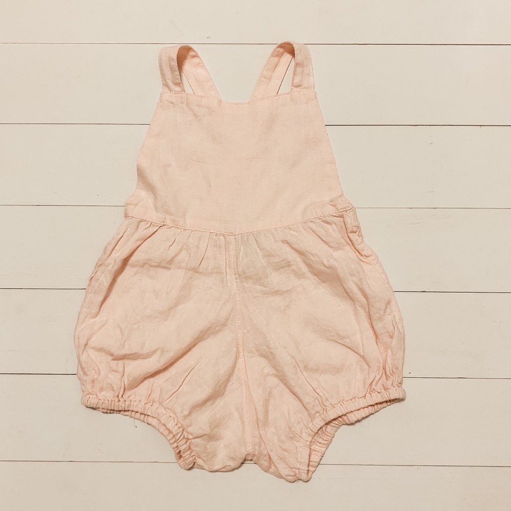 Mabo Blush Linen Romper 2/3